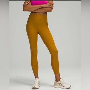 Lululemon Power Thru HR Tight  25" size 6  Glossy Spice